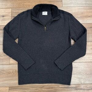 Field & Stream Men’s Gray Knitted Quarter Zip Sweater | Size XL